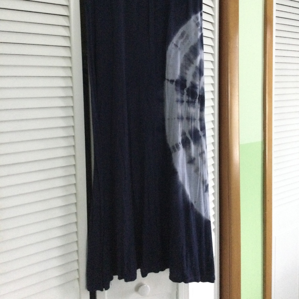 Navy Blue Tie Dye Maxi Skirt/Dress